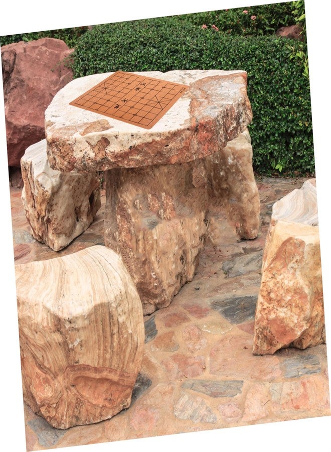 VICASKY Foldable Chinese Chess Checkerboard PU Leather Board Xiangqi Mat Portable Chinese Chess Game for 2 Players for Teens Adults Family Light Brown - Image 5